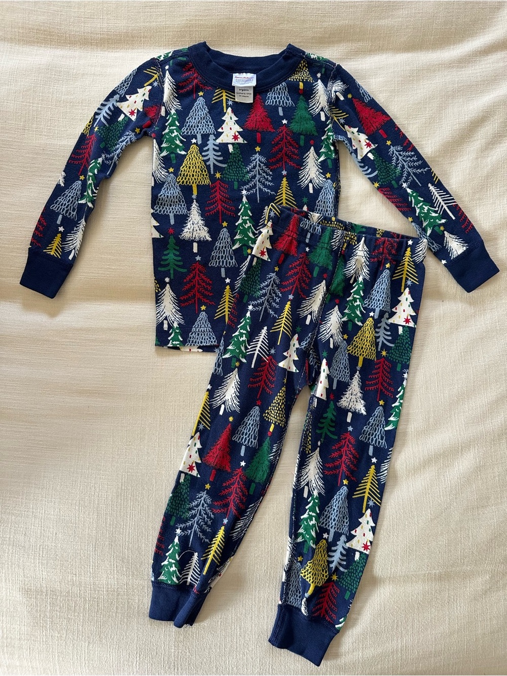 Hanna Andersson Unisex Christmas Tree Forest Long Pajama Set